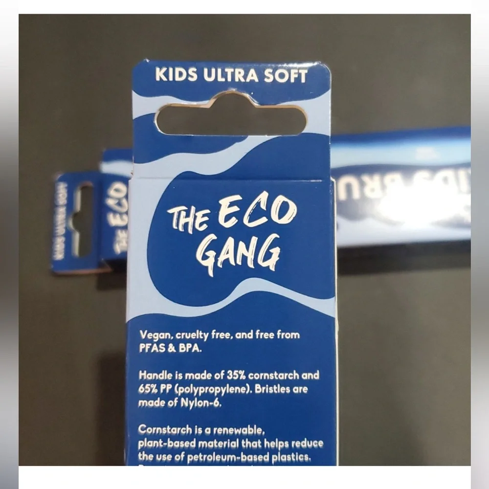 2pack The Eco Gang plant based kids ultra soft toothbrush‎ brand new